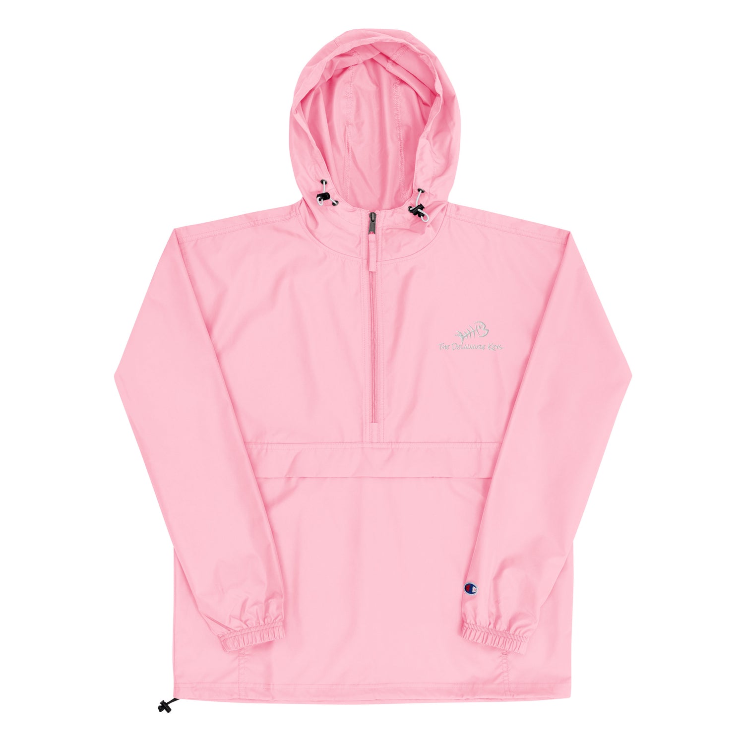 White Bonefish Embroidered Champion Packable Jacket