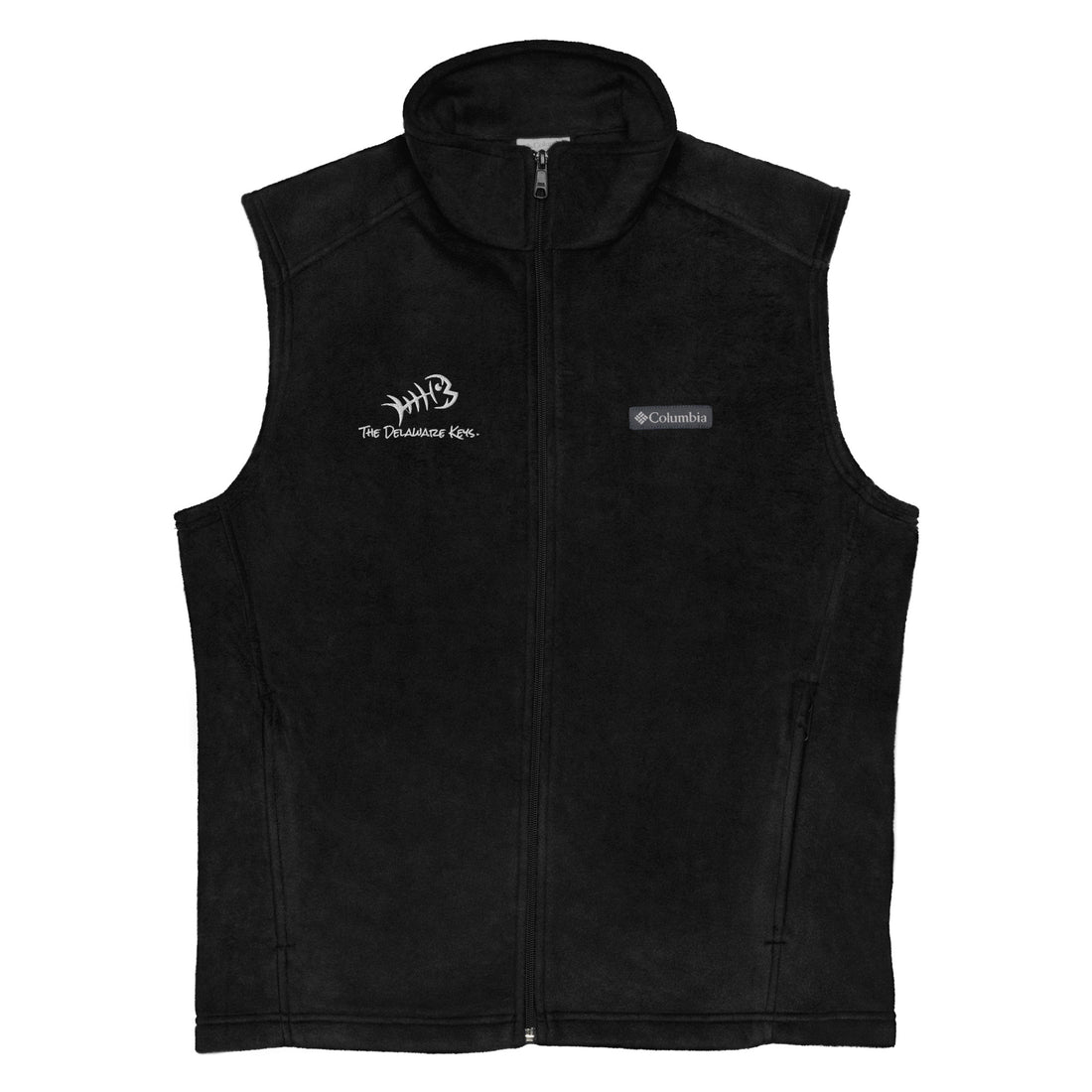 Men’s white bonefish Columbia fleece vest