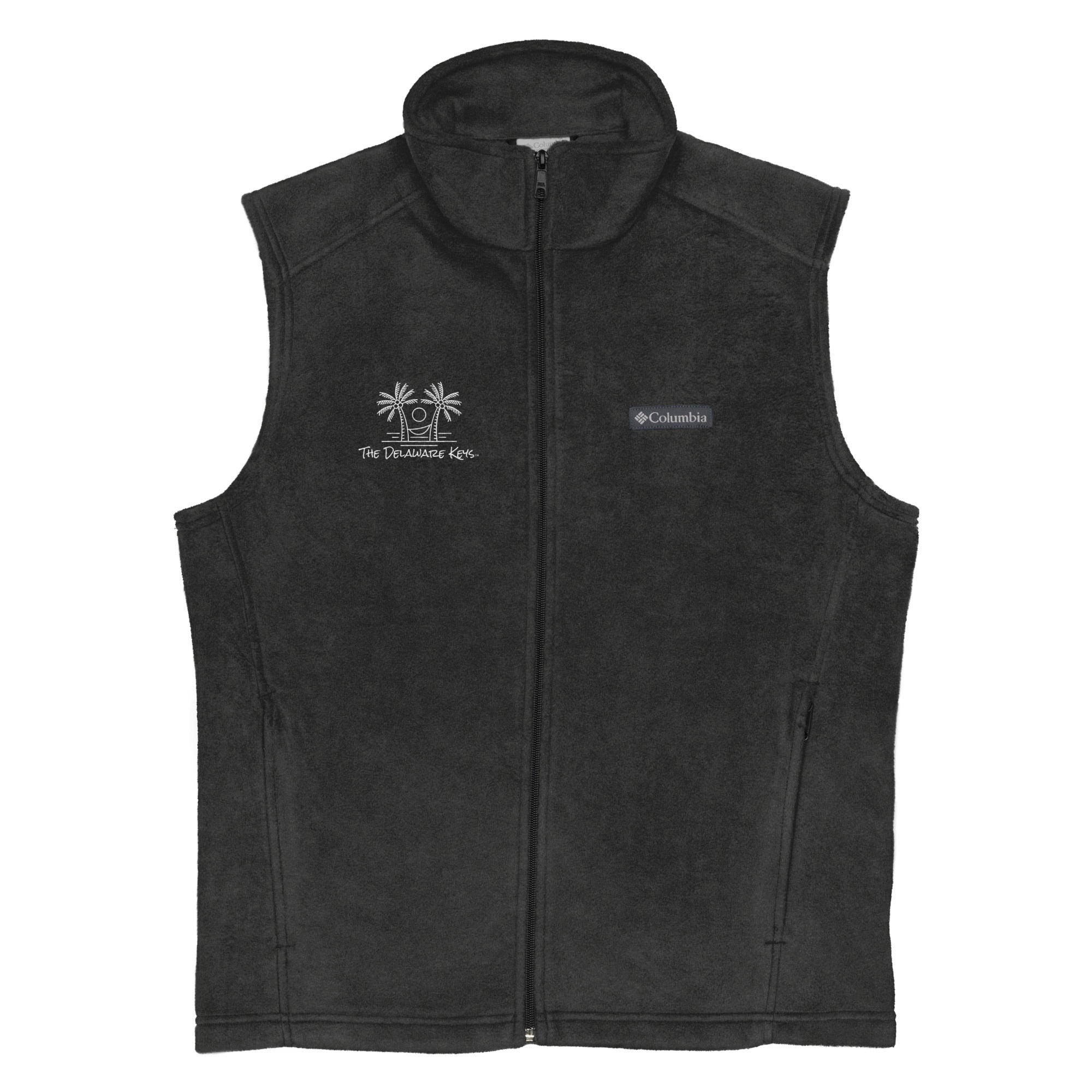 Men’s White Palm Columbia fleece vest