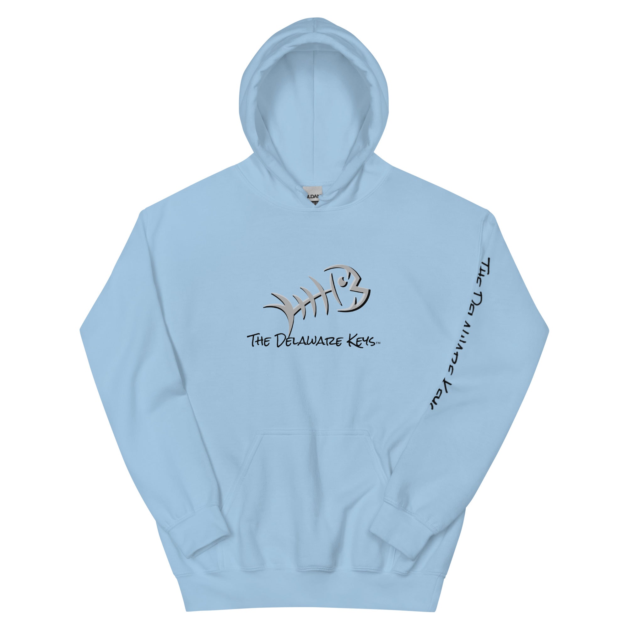 Bonefish Gray/Black Unisex Hoodie