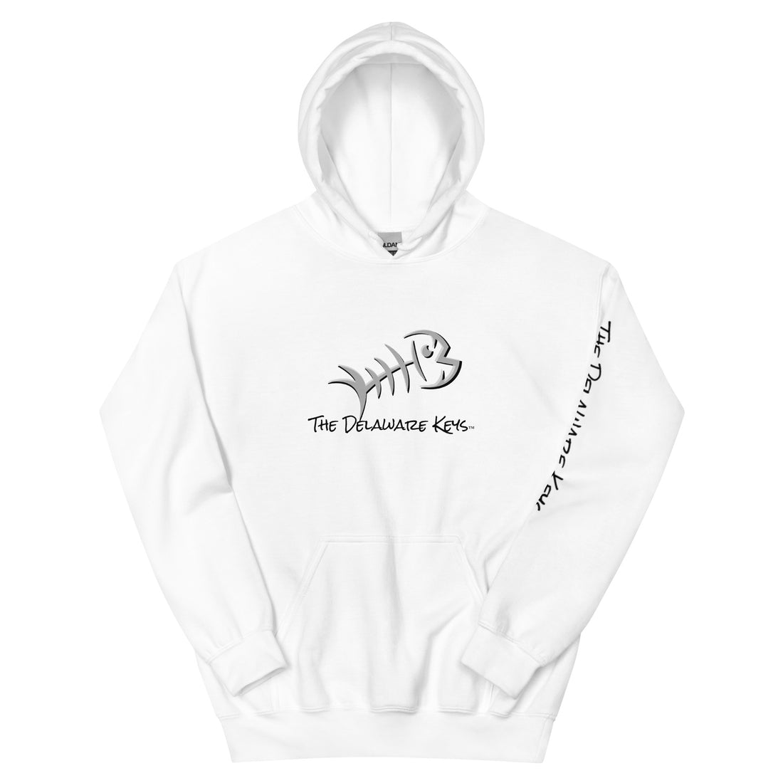 Bonefish Gray/Black Unisex Hoodie