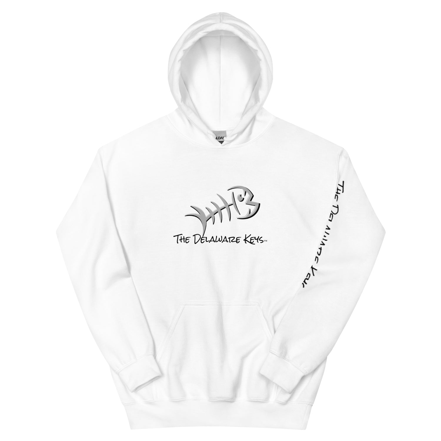 Bonefish Gray/Black Unisex Hoodie