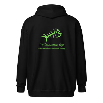 Green Bonefish Unisex heavy blend zip hoodie