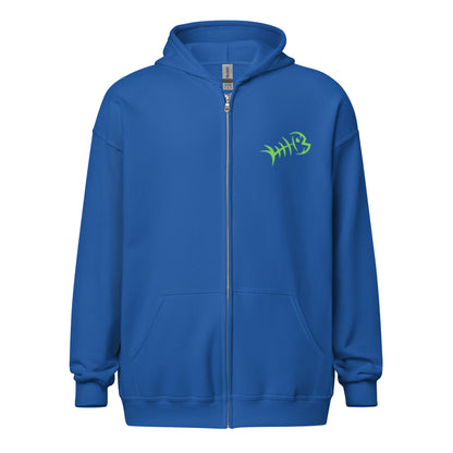 Green Bonefish Unisex heavy blend zip hoodie