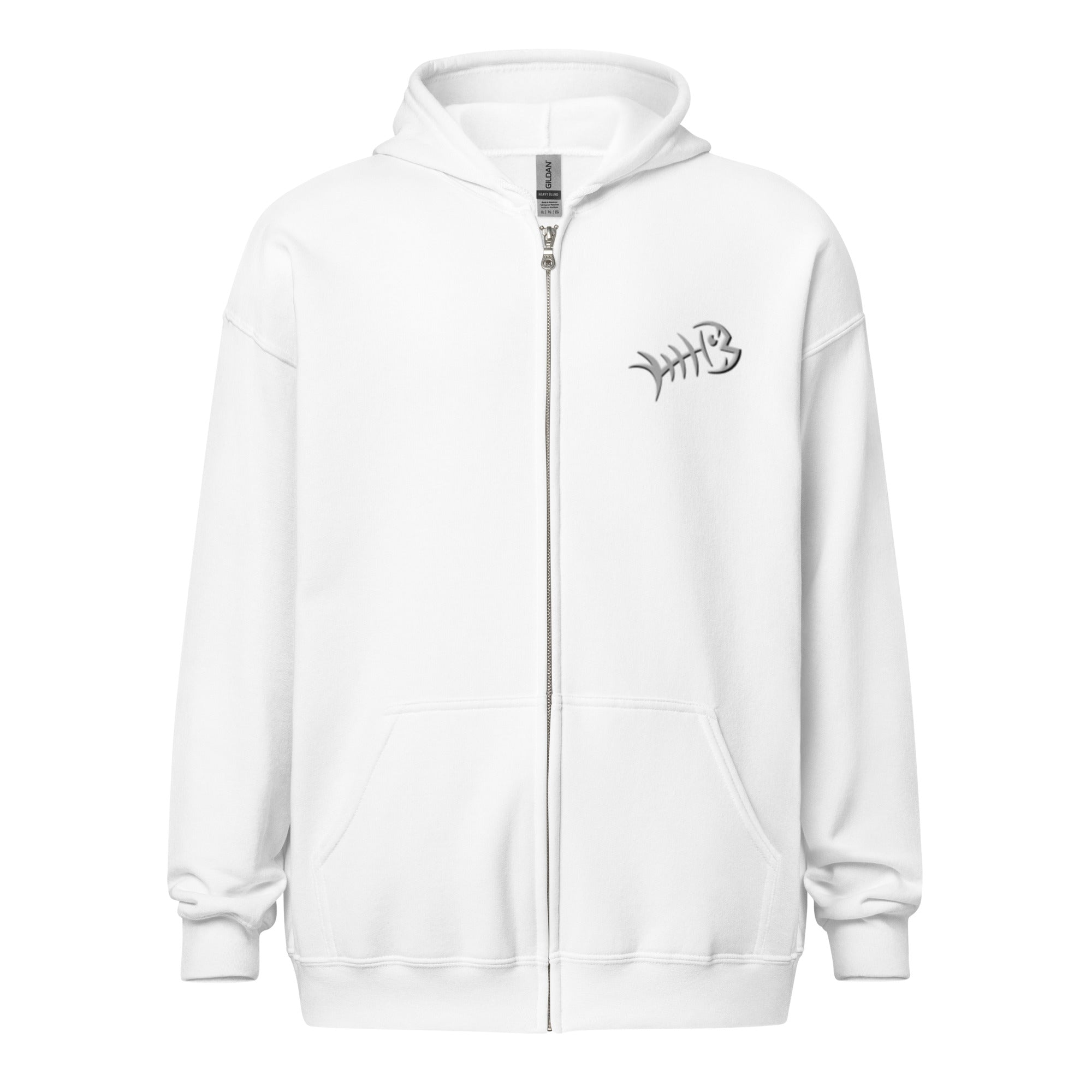 Gray Bonefish Unisex heavy blend zip hoodie