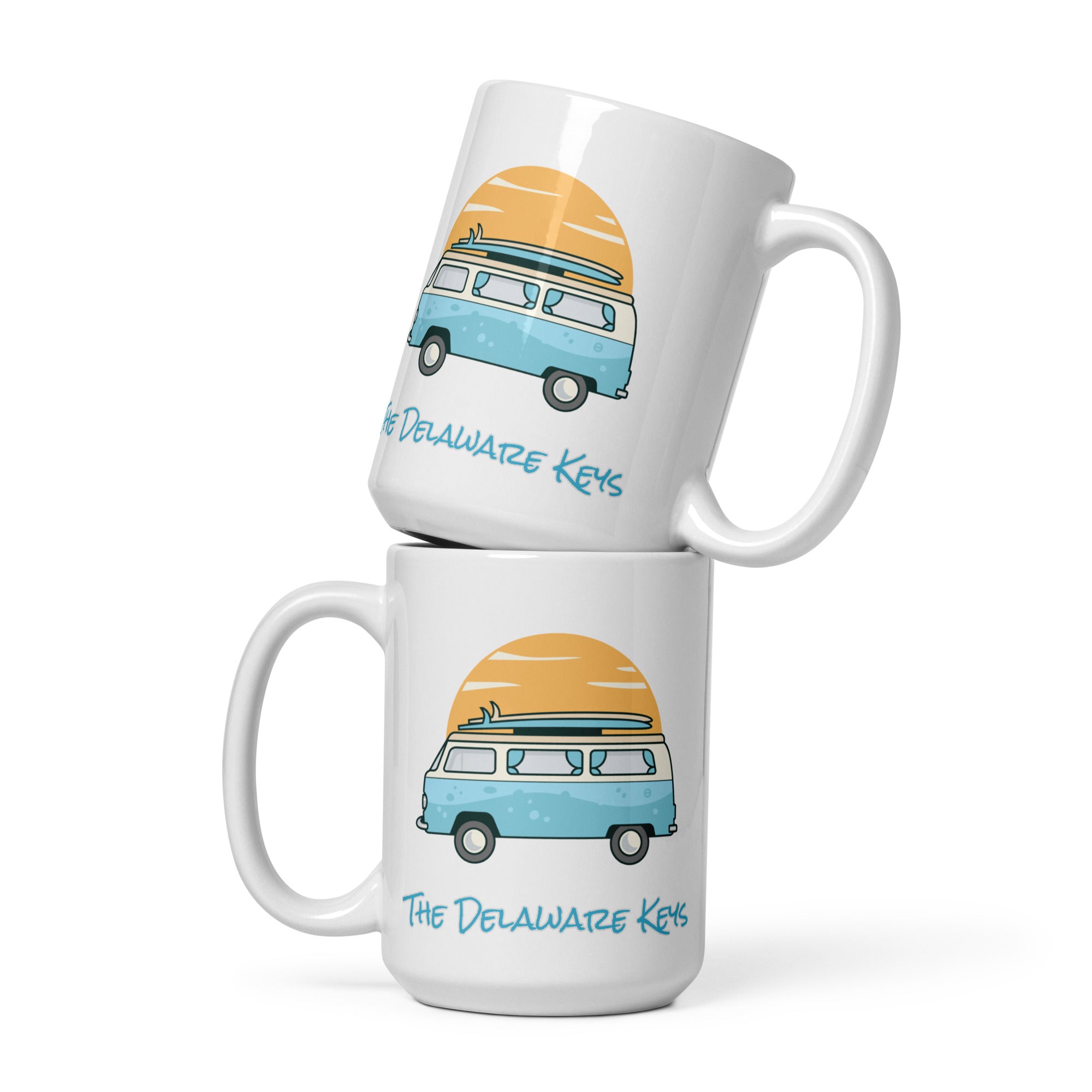 VW Bug White glossy mug