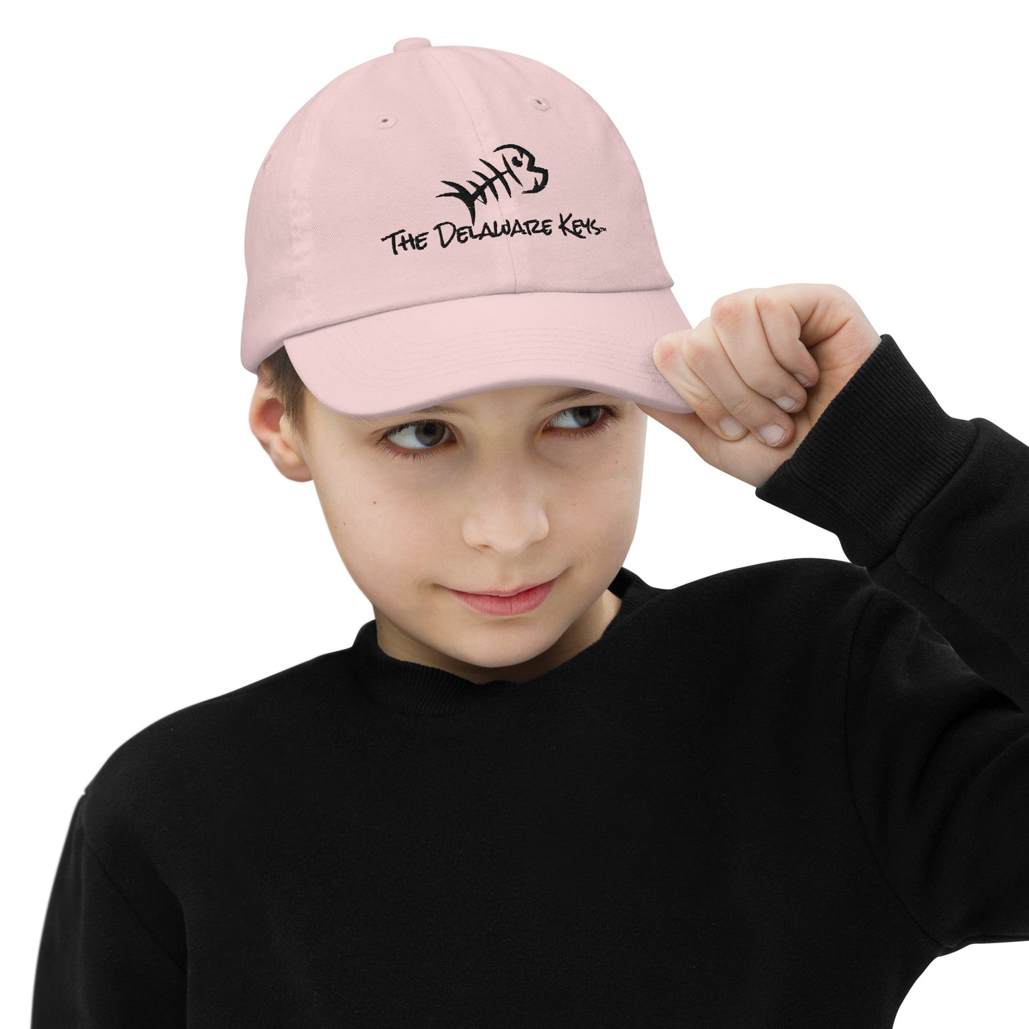 Youth baseball cap with Black Bonefish