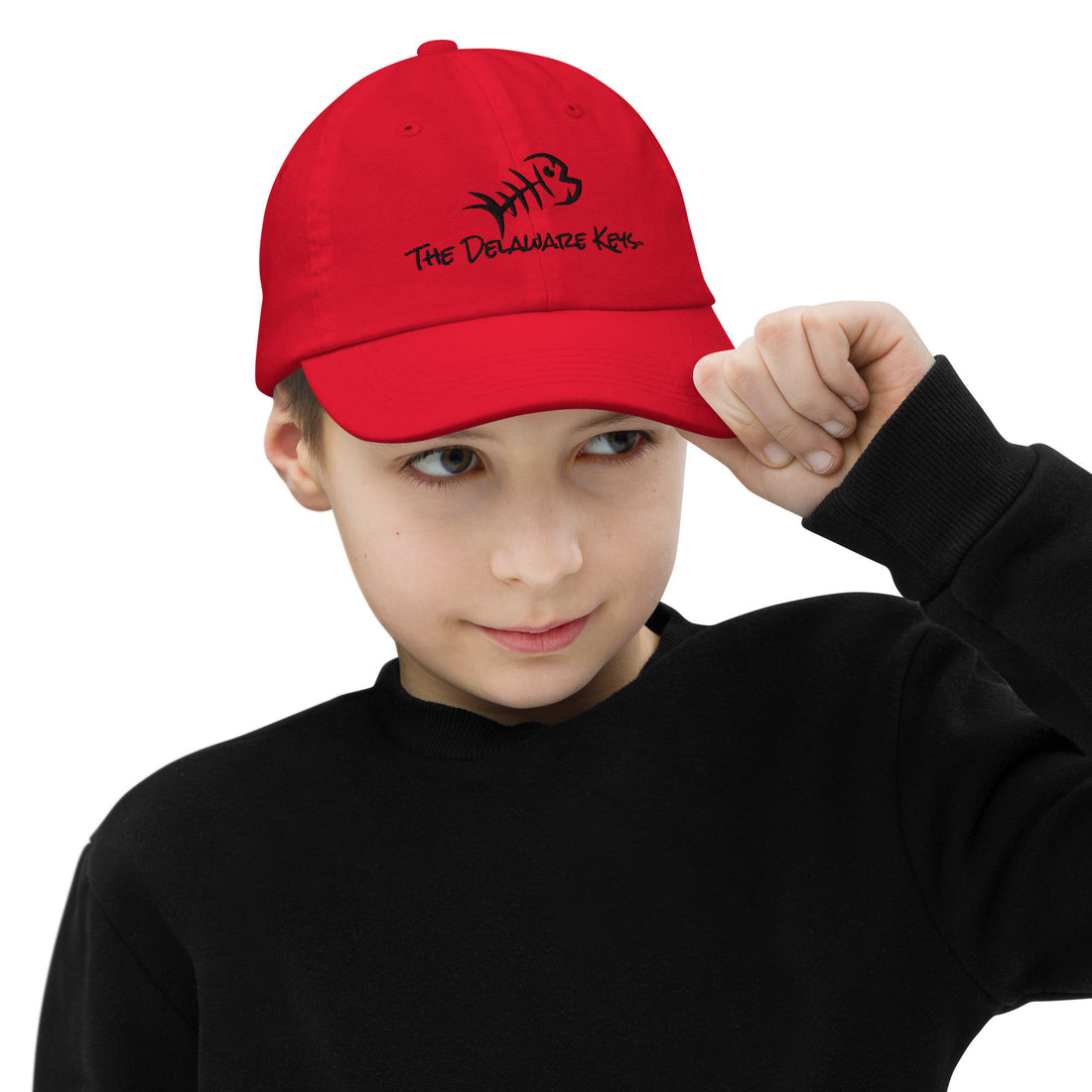 Youth baseball cap with Black Bonefish