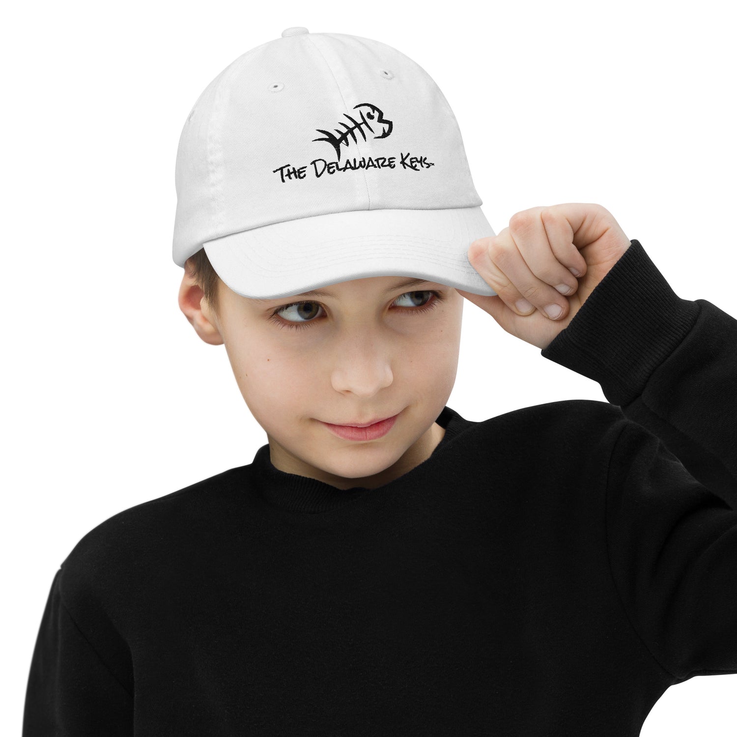 Youth baseball cap with Black Bonefish