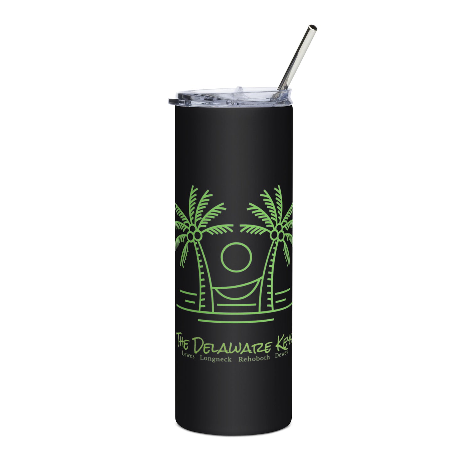 Green Palm Tree Stainless steel tumbler