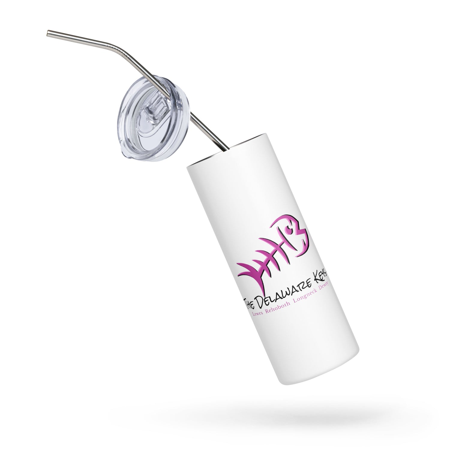 Pink Bonefish Stainless steel tumbler